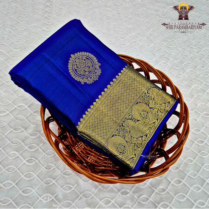 A elegant royal blue Saree