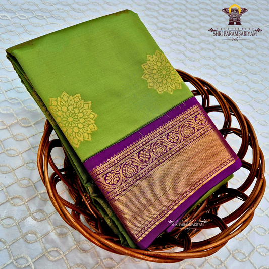 Fresh Parrot Green / Apple Green Saree