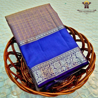 Soft greyish-lavender Saree