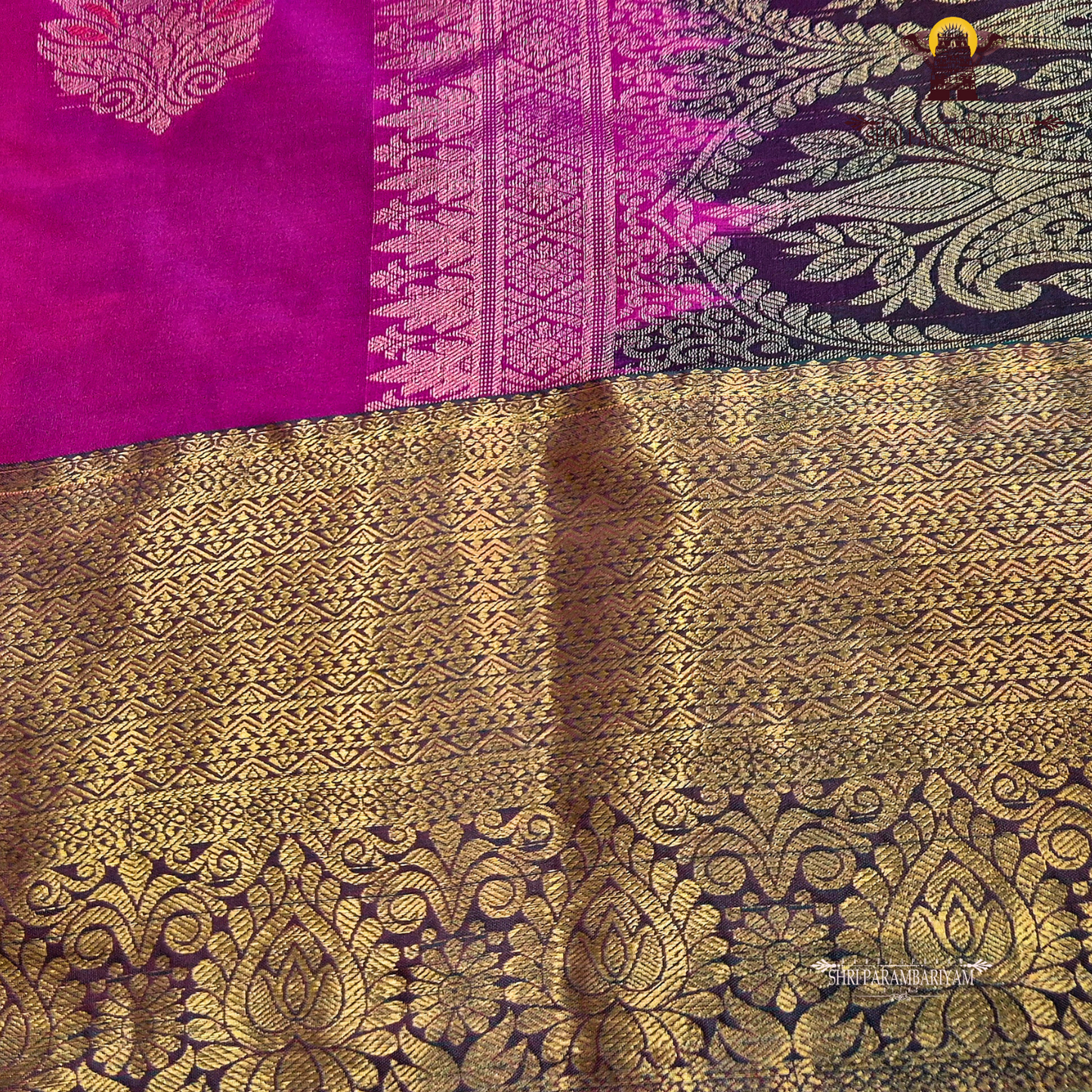 Deep rani pink Saree