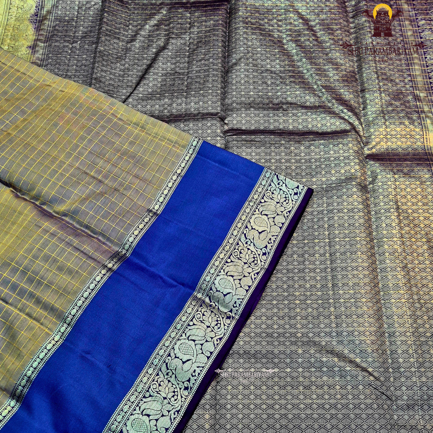 Soft greyish-lavender Saree