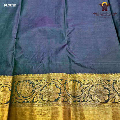 Deep bottle green Saree