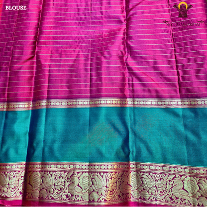 Vibrant leaf green Saree
