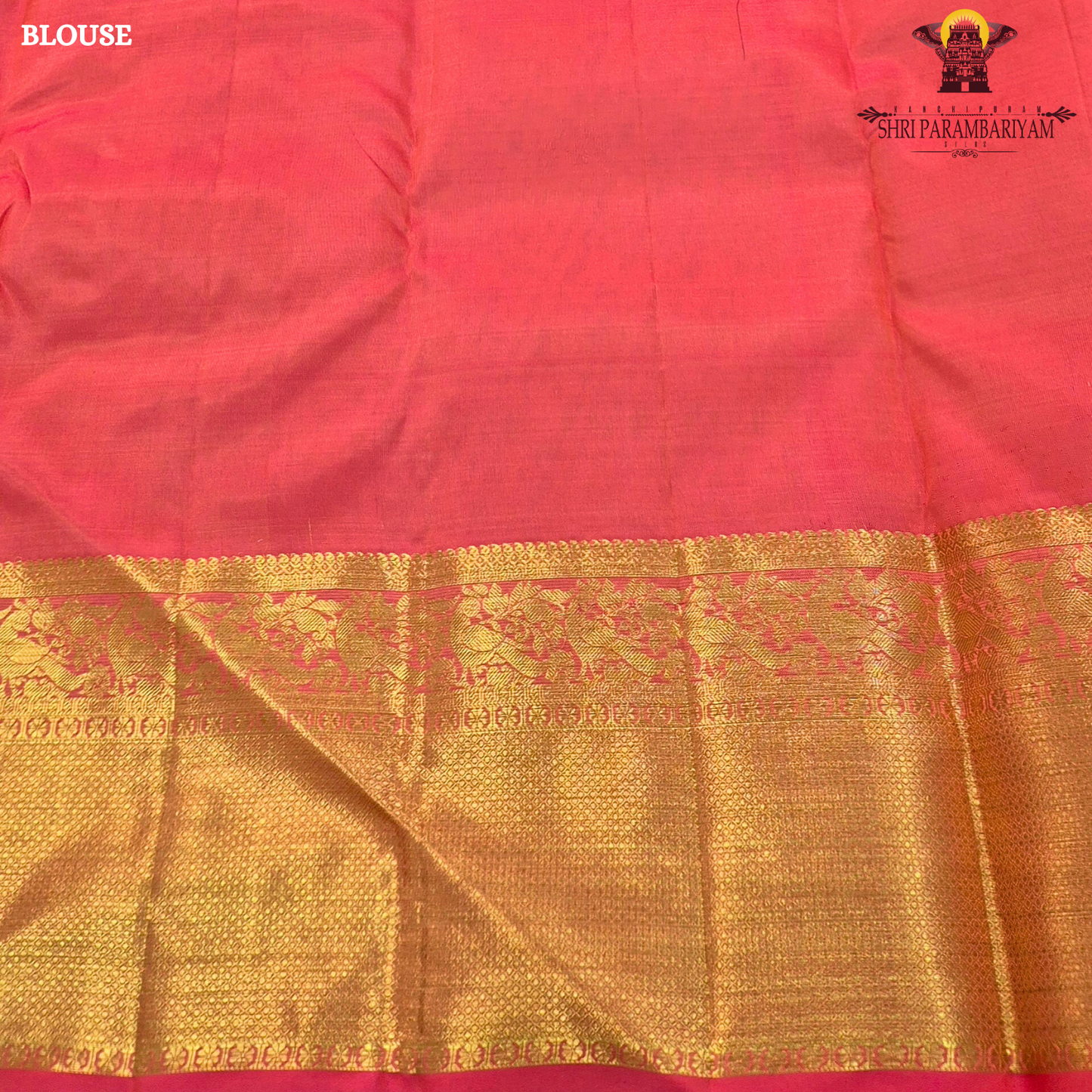 Vibrant Rani Pink with rich Gold zari border Saree