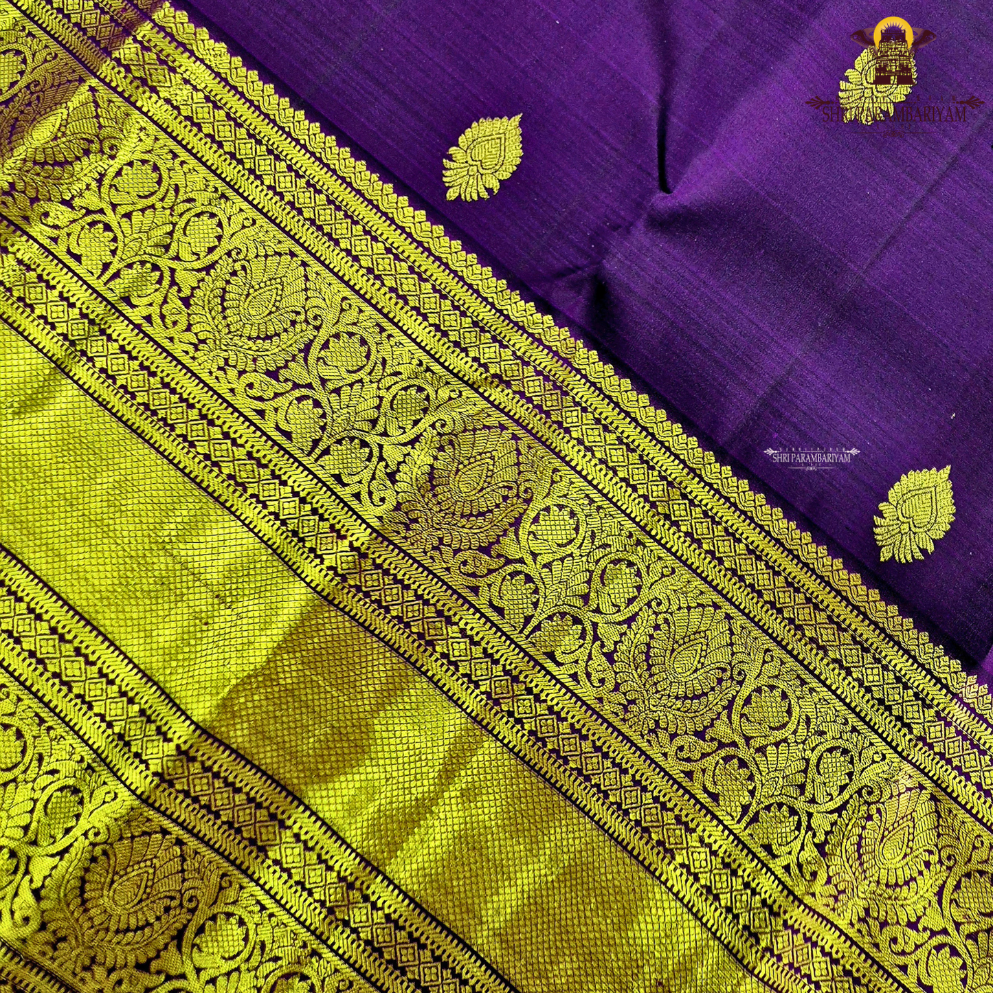 A regal Royal Purple (Deep Violet) shade, exuding timeless elegance Saree