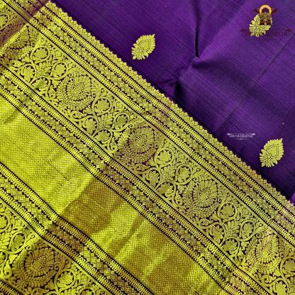 A regal Royal Purple (Deep Violet) shade, exuding timeless elegance Saree