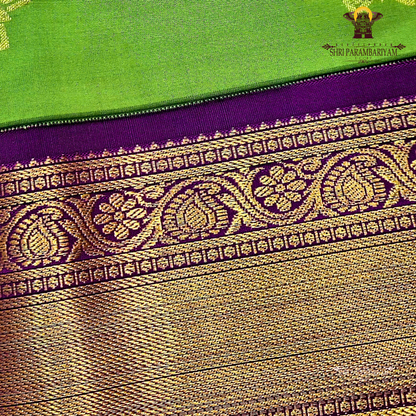 Fresh Parrot Green / Apple Green Saree