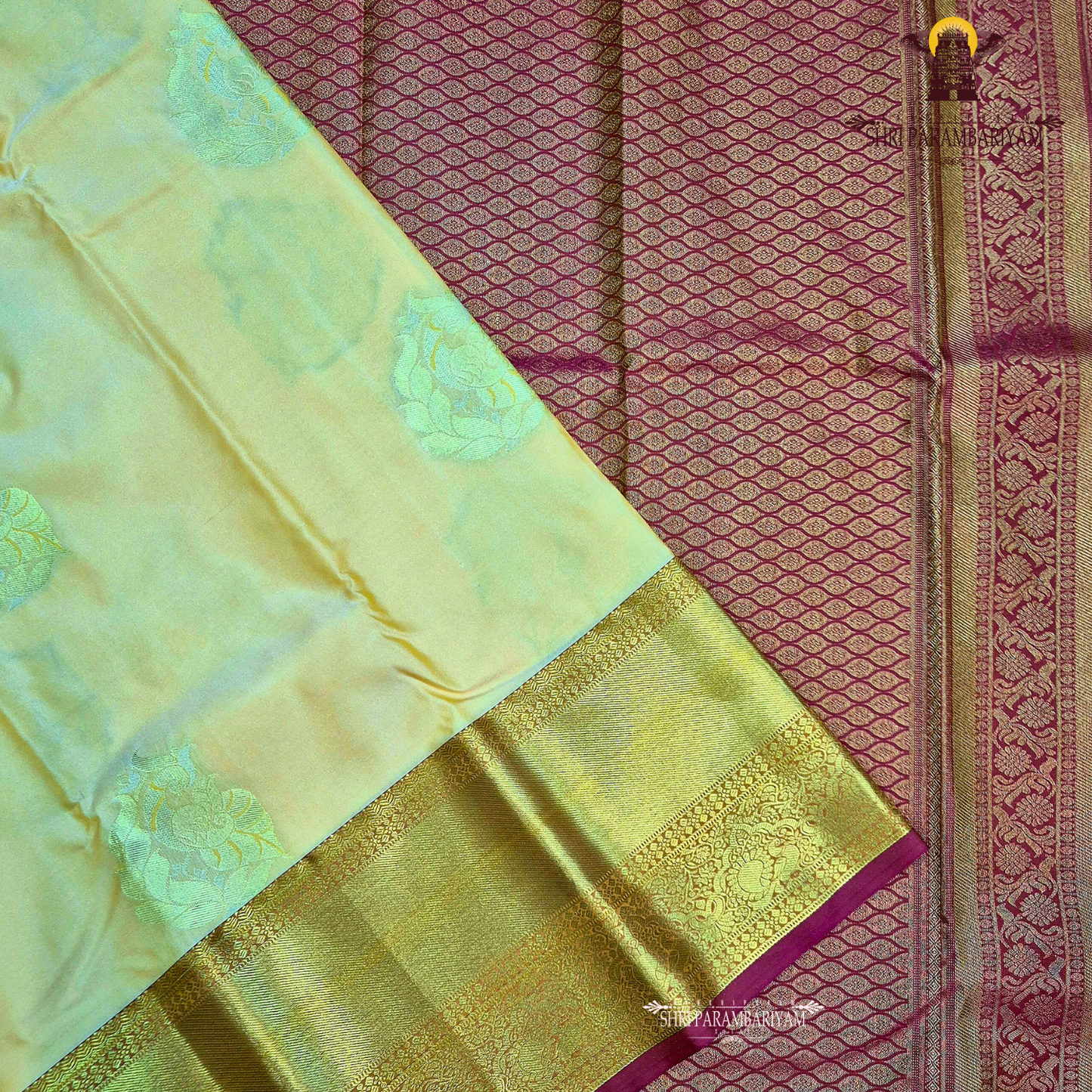 Elegant mustard yellow / golden yellow Saree