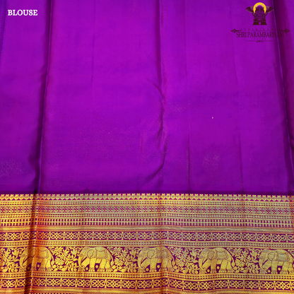 Vibrant emerald green Saree