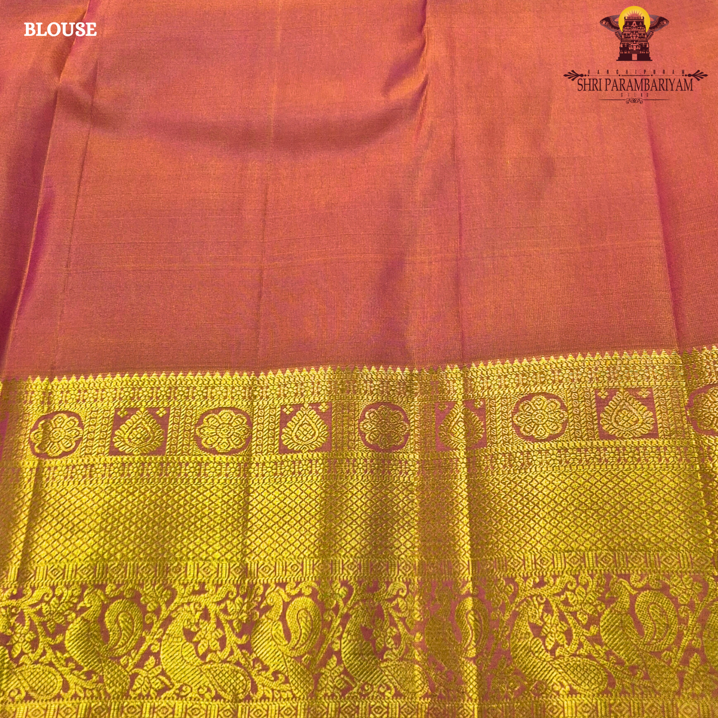 Rani Pink (Bright Pink) with rich Gold Zari Border Saree