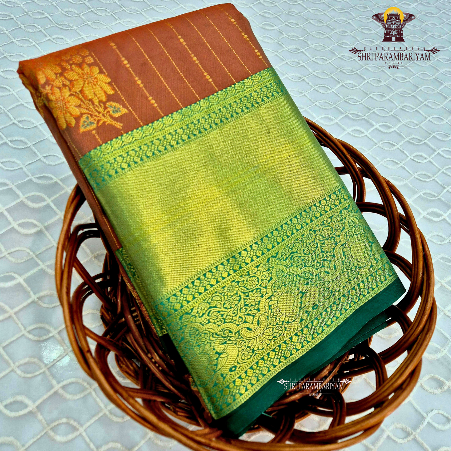 Warm rust brown Saree