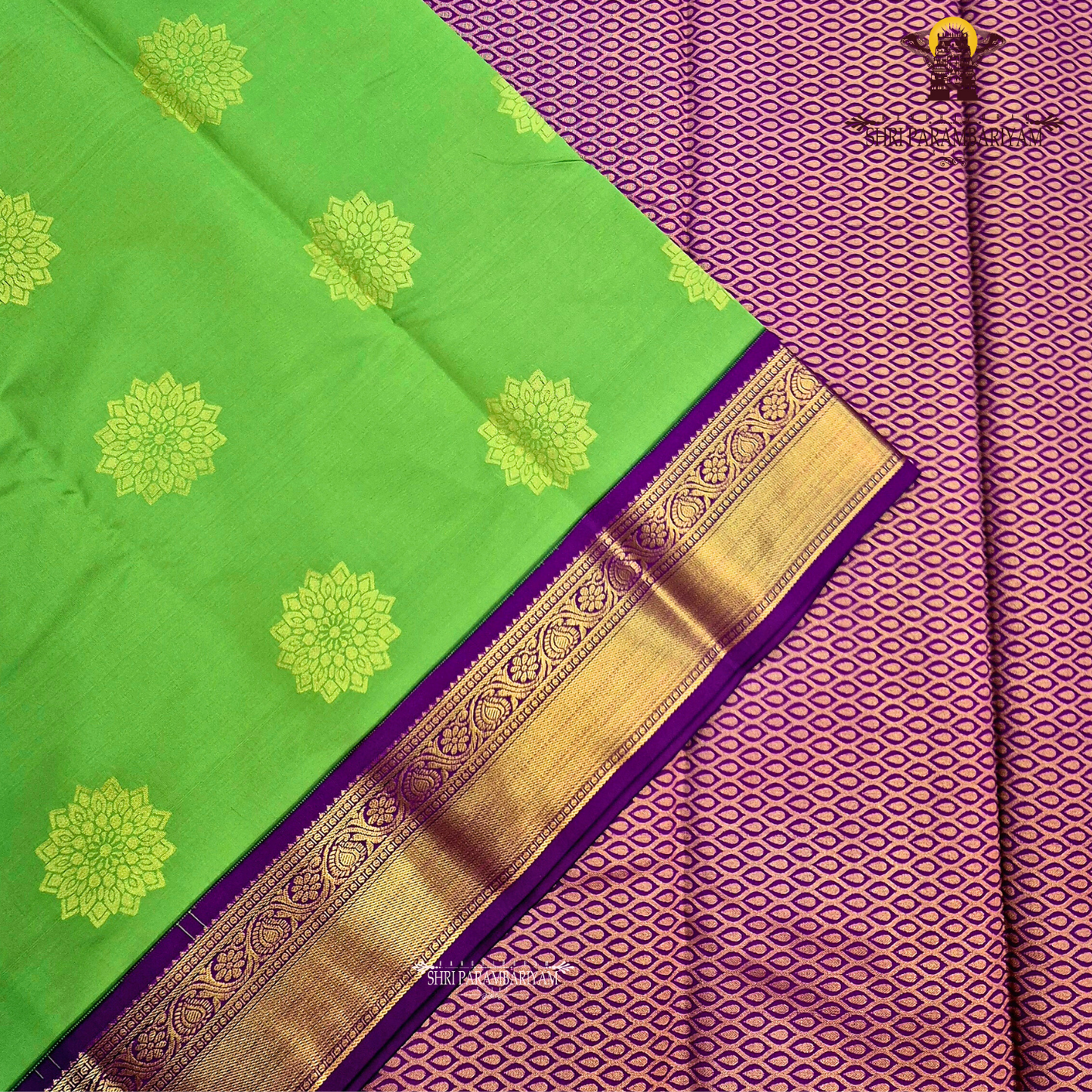 Fresh Parrot Green / Apple Green Saree