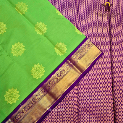 Fresh Parrot Green / Apple Green Saree