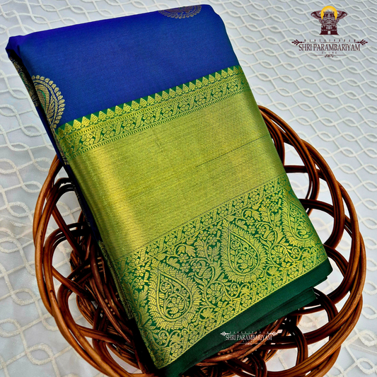 Deep royal blue Saree