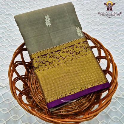 Soft sage green / pastel olive green Saree