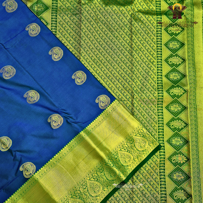 Deep royal blue Saree