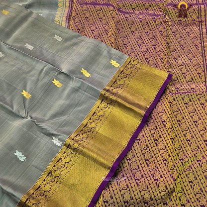 Soft sage green / pastel olive green Saree