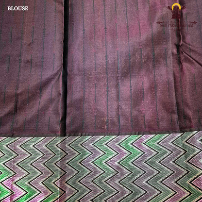 Deep Pink / Rani Pink Body with Brown Contrast Border Saree