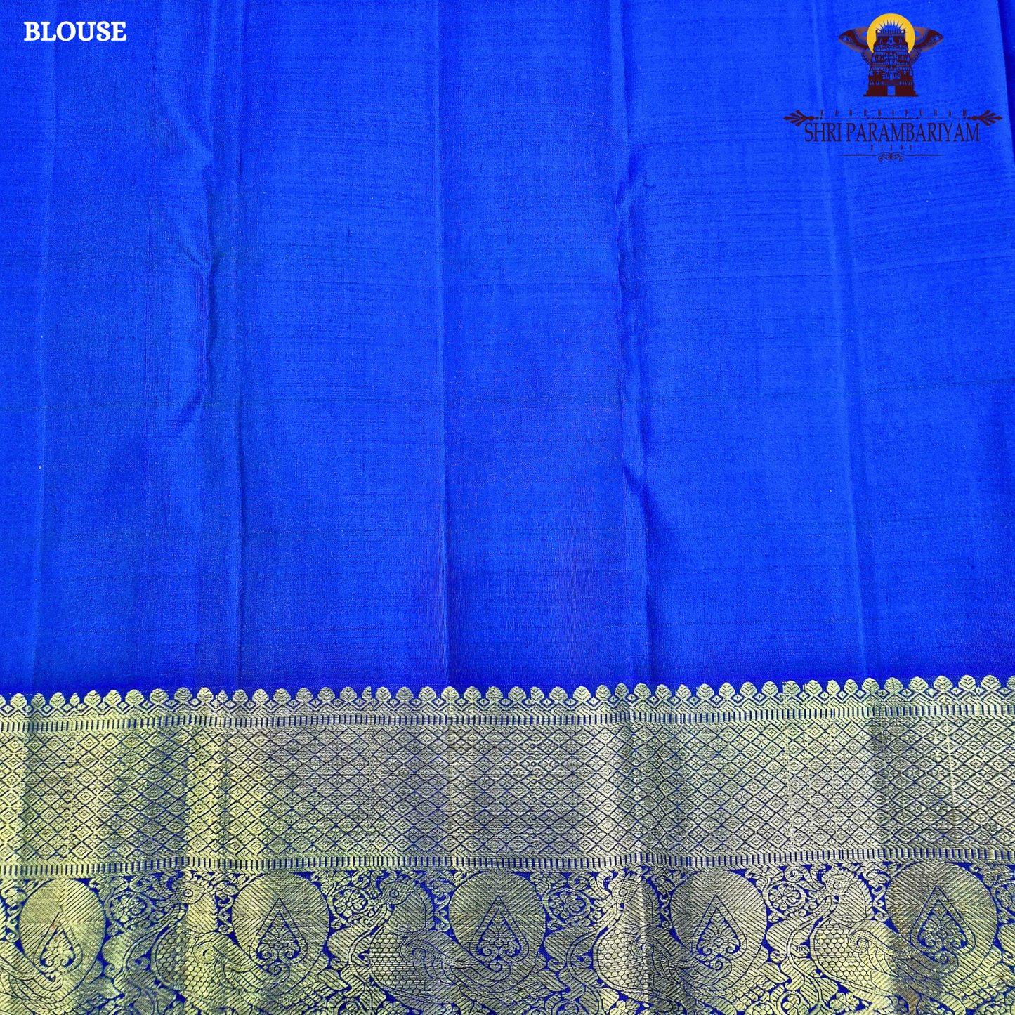 A elegant royal blue Saree