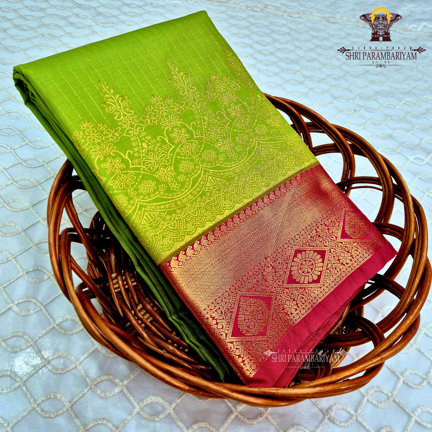 Turning Border Light Green Fancy Saree