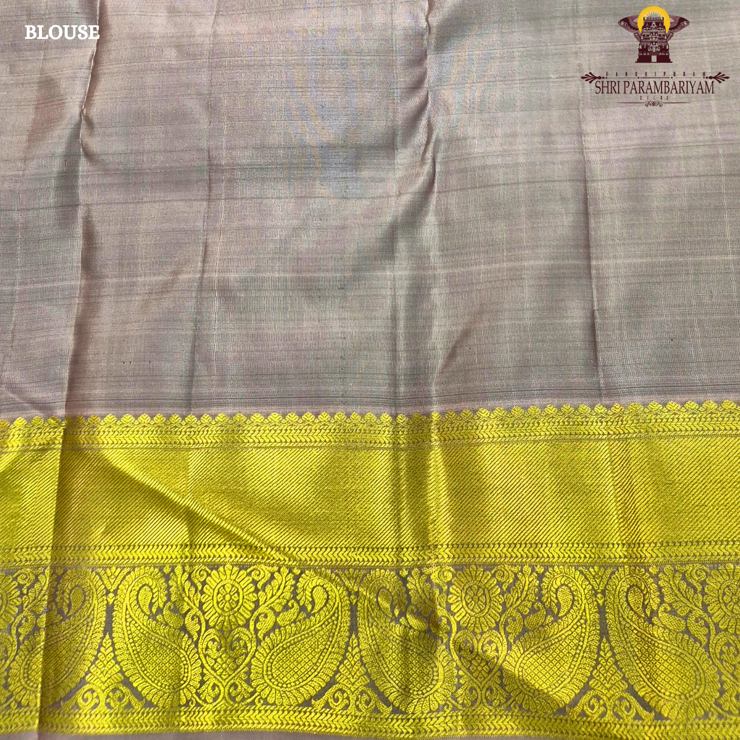 Rich olive green shade with elegant gold zari Saree