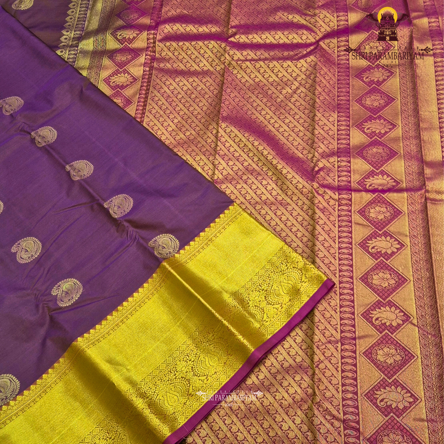 Elegant purple-maroon Saree