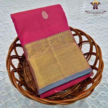 Elegant rani pink Saree
