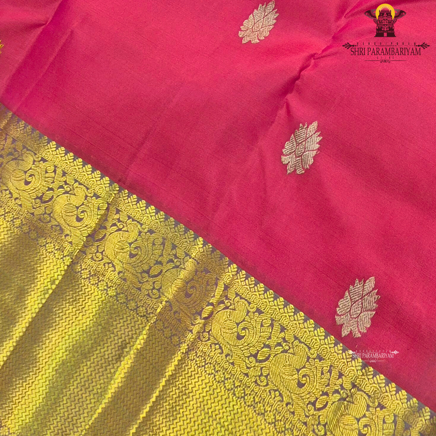 Elegant rani pink Saree