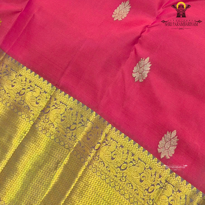 Elegant rani pink Saree