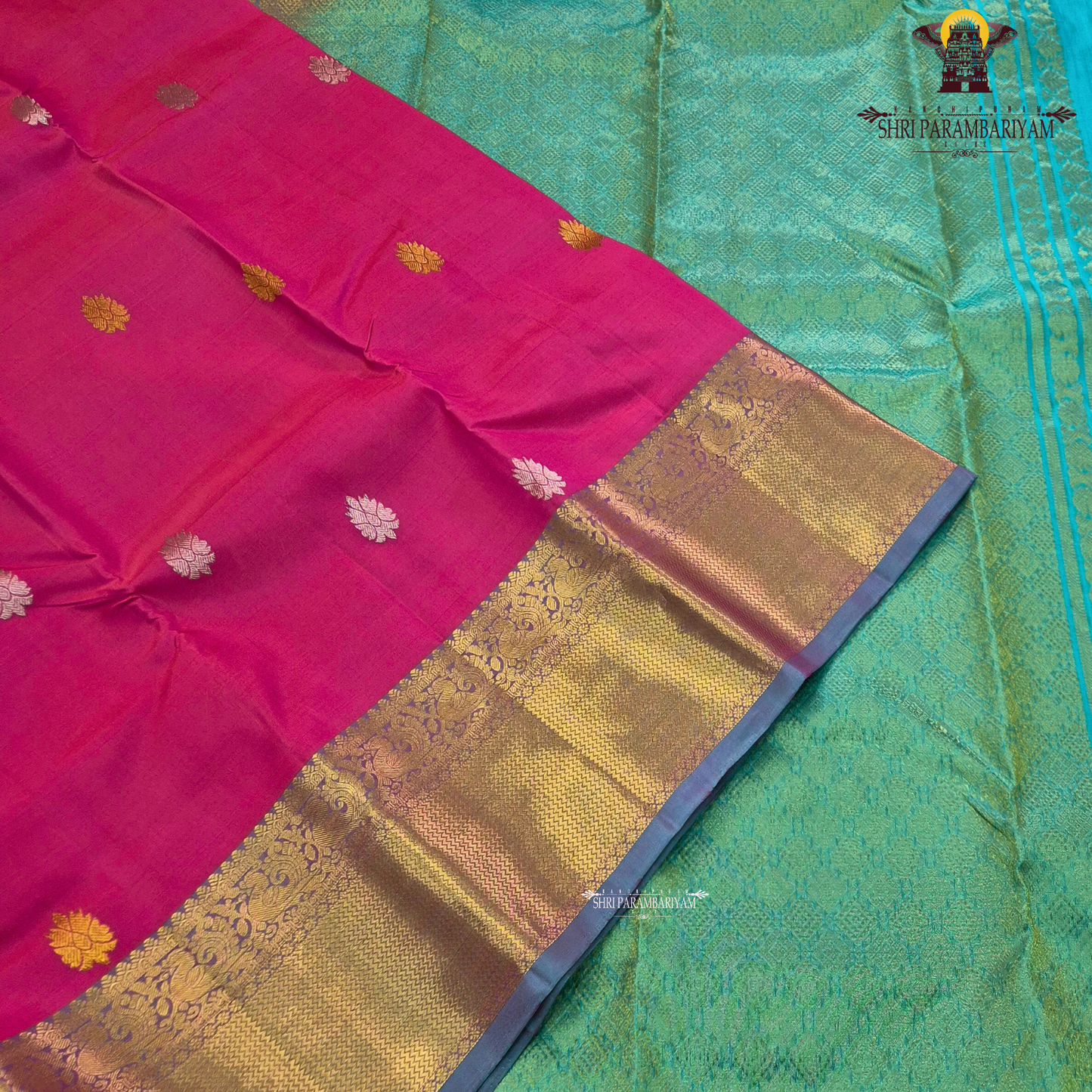 Elegant rani pink Saree
