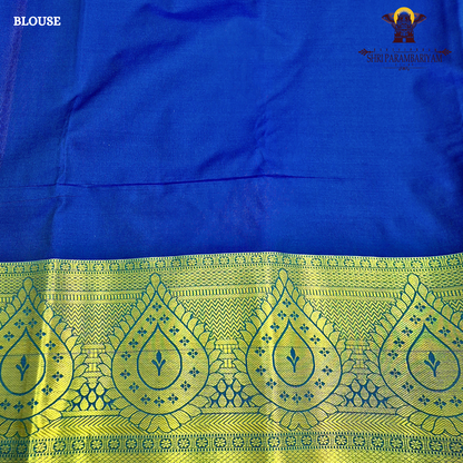 Bright peacock blue Saree