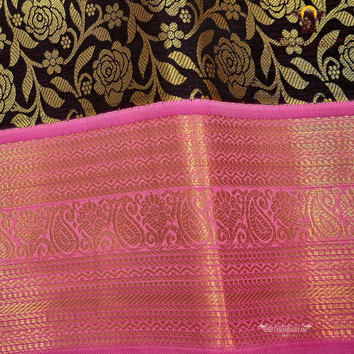 Deep chocolate brown / coffee brown Saree