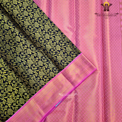 Deep chocolate brown / coffee brown Saree