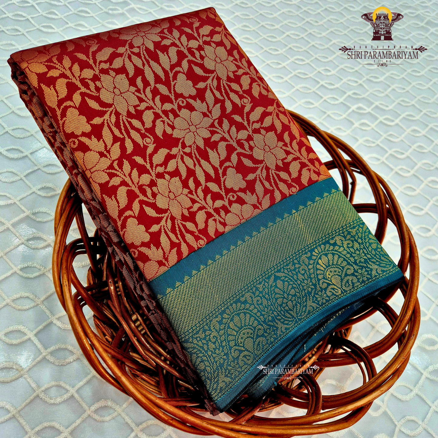 Deep maroon / wine red Saree