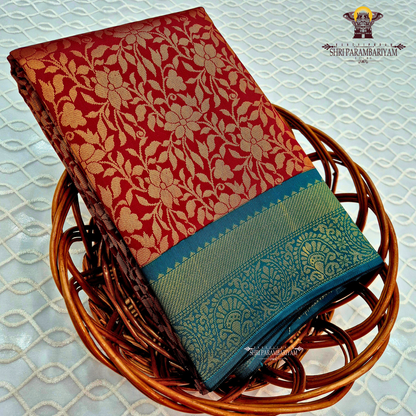 Deep maroon / wine red Saree