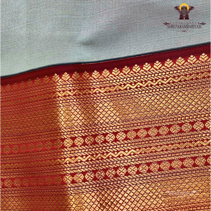 Soft Sage Green / Greyish Olive Green Saree