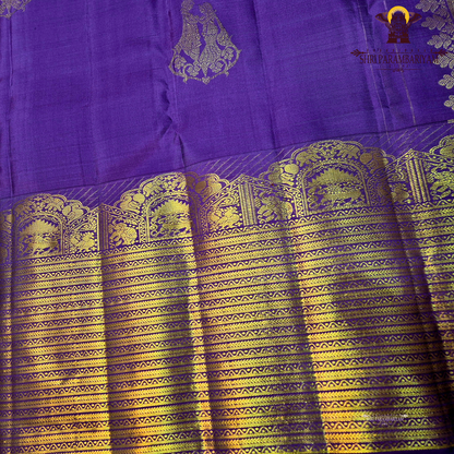 A rich Royal Purple with Rich Gold Zari Saree