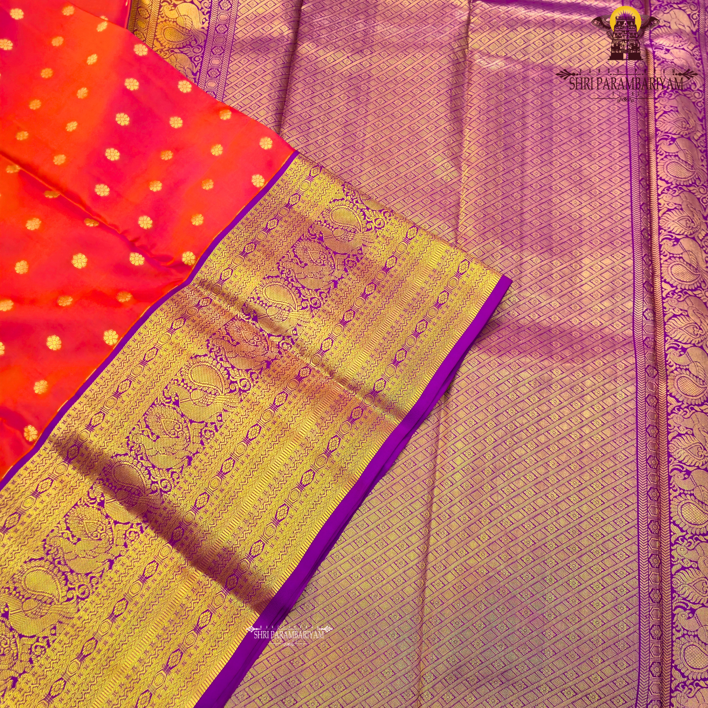Bright pinkish-red (rani pink) Saree