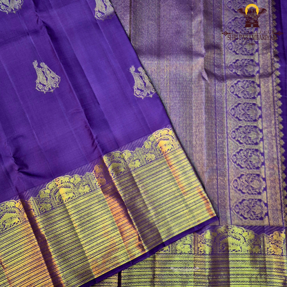 A rich Royal Purple with Rich Gold Zari Saree