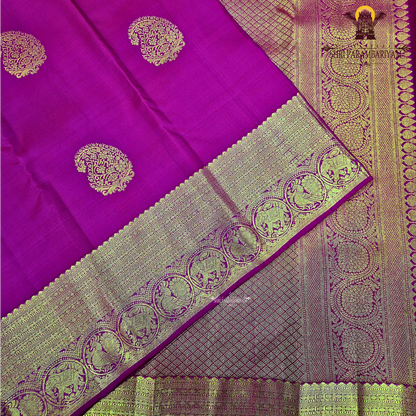 A deep rani pink (rich reddish-pink) Saree