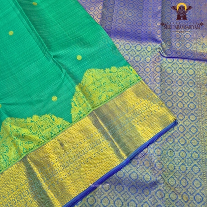 Elegant teal green (peacock green tone) body with a contrasting Saree