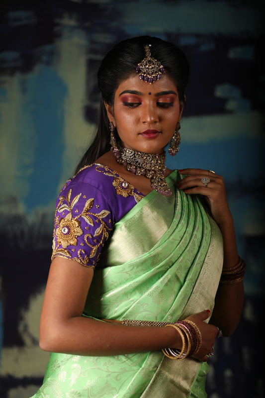 Parrot Green Kanchipuram Elegance