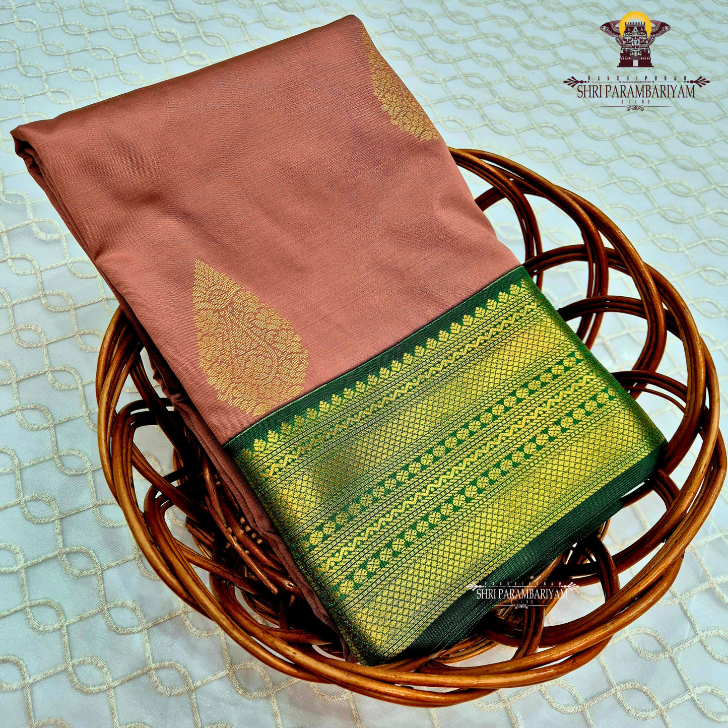 Dusky Rose / Copper Rose Brown Saree