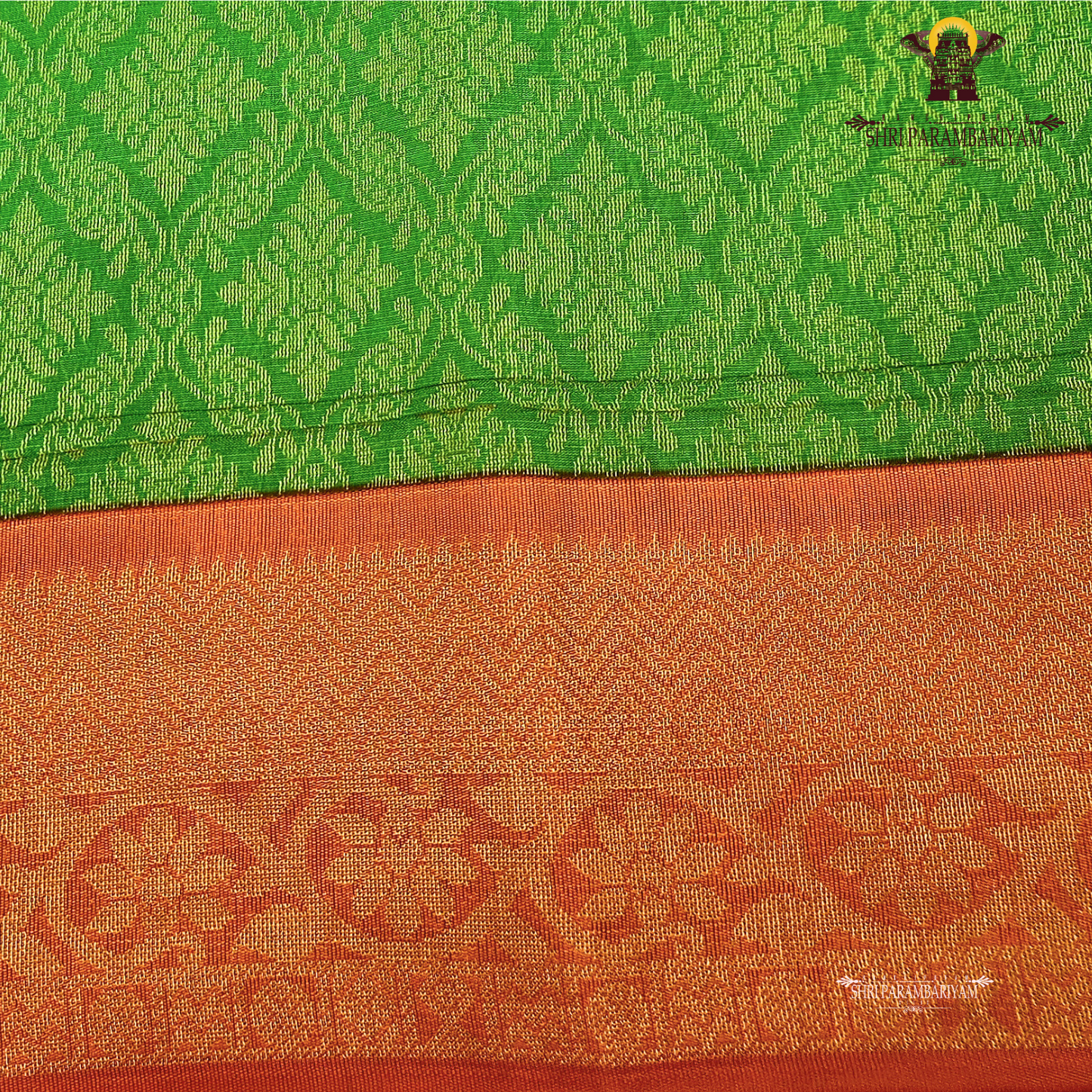 Fresh parrot green Saree