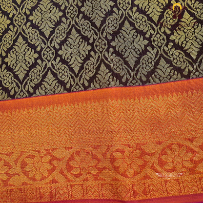 Deep coffee brown / dark chocolate brown Saree