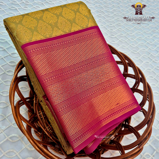 Olive green / mustard green Saree