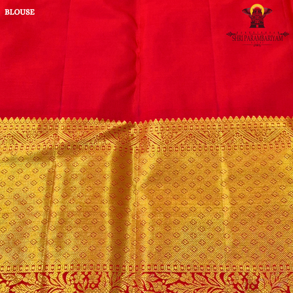 Vibrant sunshine yellow body paired with a rich red border Saree