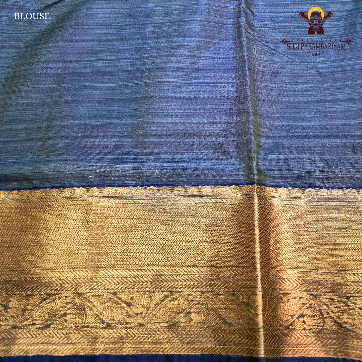 Sea-green to teal blue blend Saree