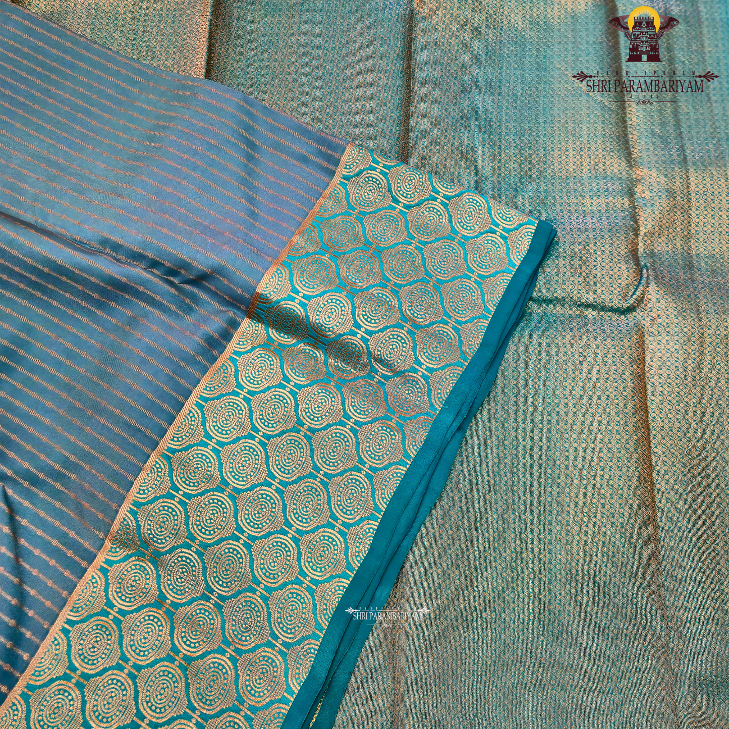 Teal green / sea green Saree