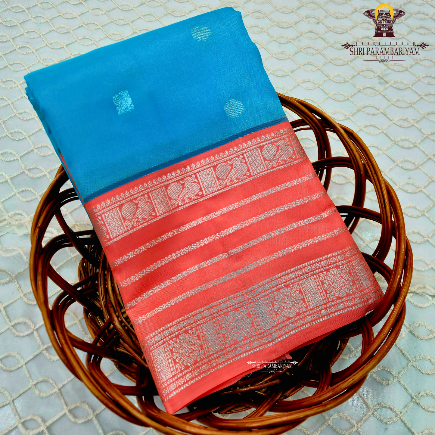 Peacock blue / teal blue Saree